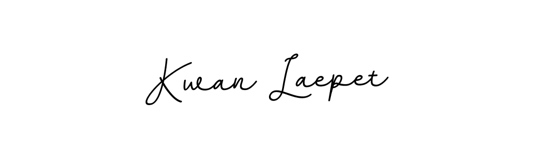 How to make Kwan Laepet name signature. Use BallpointsItalic-DORy9 style for creating short signs online. This is the latest handwritten sign. Kwan Laepet signature style 11 images and pictures png