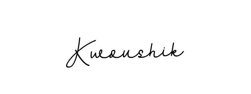 How to make Kwoushik signature? BallpointsItalic-DORy9 is a professional autograph style. Create handwritten signature for Kwoushik name. Kwoushik signature style 11 images and pictures png