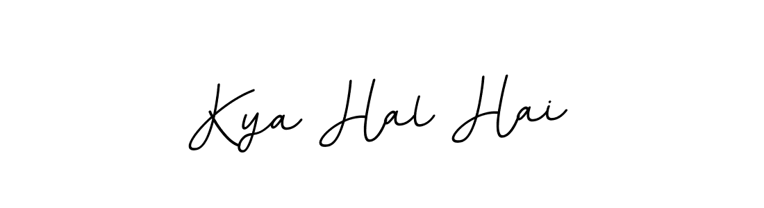 Design your own signature with our free online signature maker. With this signature software, you can create a handwritten (BallpointsItalic-DORy9) signature for name Kya Hal Hai. Kya Hal Hai signature style 11 images and pictures png