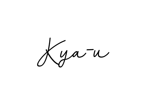 This is the best signature style for the Kya-u name. Also you like these signature font (BallpointsItalic-DORy9). Mix name signature. Kya-u signature style 11 images and pictures png