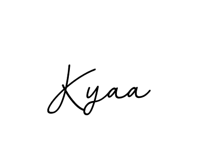 Design your own signature with our free online signature maker. With this signature software, you can create a handwritten (BallpointsItalic-DORy9) signature for name Kyaa. Kyaa signature style 11 images and pictures png