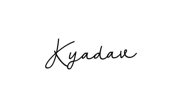 Kyadav stylish signature style. Best Handwritten Sign (BallpointsItalic-DORy9) for my name. Handwritten Signature Collection Ideas for my name Kyadav. Kyadav signature style 11 images and pictures png