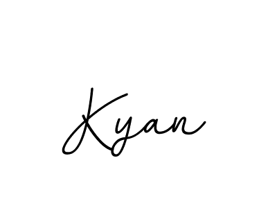 You should practise on your own different ways (BallpointsItalic-DORy9) to write your name (Kyan) in signature. don't let someone else do it for you. Kyan signature style 11 images and pictures png