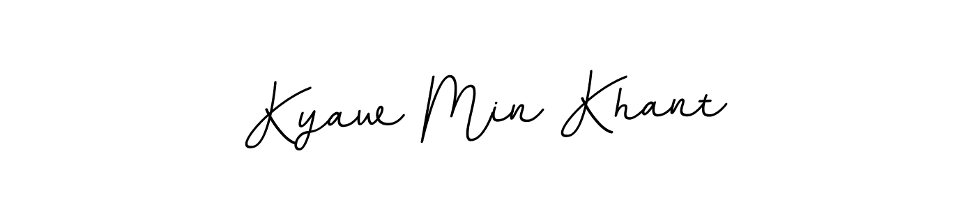 Design your own signature with our free online signature maker. With this signature software, you can create a handwritten (BallpointsItalic-DORy9) signature for name Kyaw Min Khant. Kyaw Min Khant signature style 11 images and pictures png
