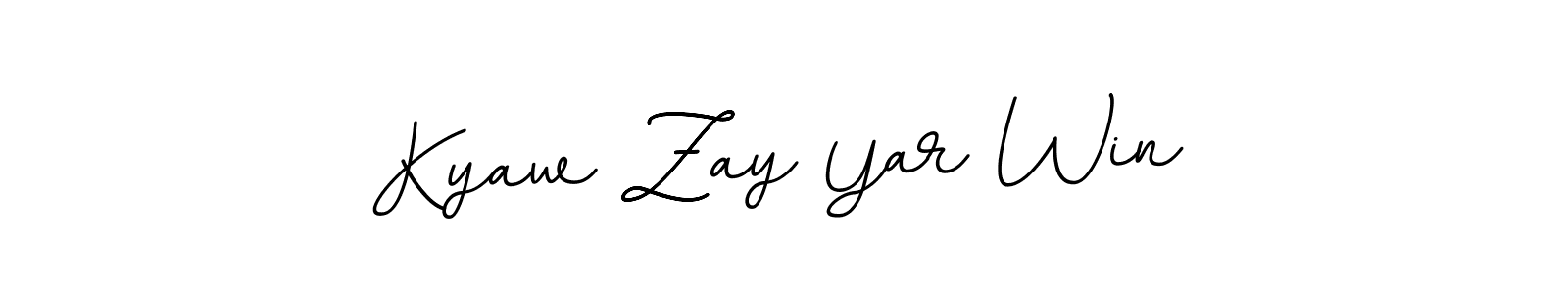 This is the best signature style for the Kyaw Zay Yar Win name. Also you like these signature font (BallpointsItalic-DORy9). Mix name signature. Kyaw Zay Yar Win signature style 11 images and pictures png