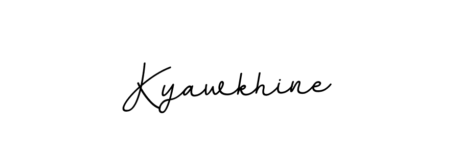 Kyawkhine stylish signature style. Best Handwritten Sign (BallpointsItalic-DORy9) for my name. Handwritten Signature Collection Ideas for my name Kyawkhine. Kyawkhine signature style 11 images and pictures png