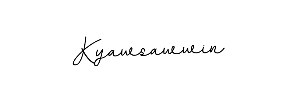 Similarly BallpointsItalic-DORy9 is the best handwritten signature design. Signature creator online .You can use it as an online autograph creator for name Kyawsawwin. Kyawsawwin signature style 11 images and pictures png