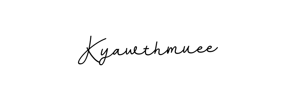 BallpointsItalic-DORy9 is a professional signature style that is perfect for those who want to add a touch of class to their signature. It is also a great choice for those who want to make their signature more unique. Get Kyawthmuee name to fancy signature for free. Kyawthmuee signature style 11 images and pictures png