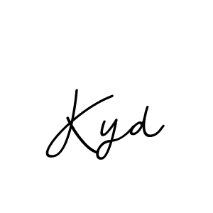 Make a beautiful signature design for name Kyd. With this signature (BallpointsItalic-DORy9) style, you can create a handwritten signature for free. Kyd signature style 11 images and pictures png