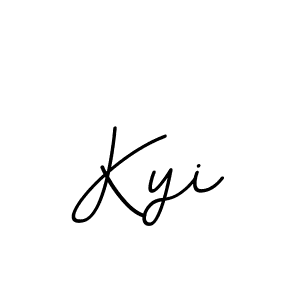 Create a beautiful signature design for name Kyi. With this signature (BallpointsItalic-DORy9) fonts, you can make a handwritten signature for free. Kyi signature style 11 images and pictures png