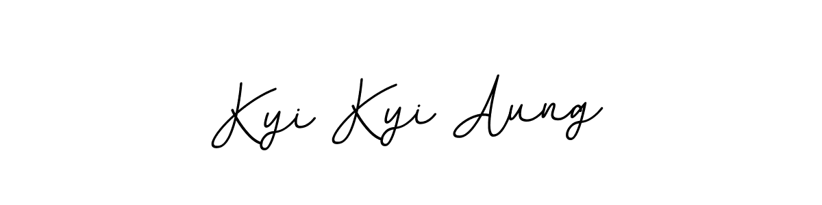 How to make Kyi Kyi Aung name signature. Use BallpointsItalic-DORy9 style for creating short signs online. This is the latest handwritten sign. Kyi Kyi Aung signature style 11 images and pictures png