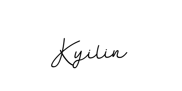 Design your own signature with our free online signature maker. With this signature software, you can create a handwritten (BallpointsItalic-DORy9) signature for name Kyilin. Kyilin signature style 11 images and pictures png