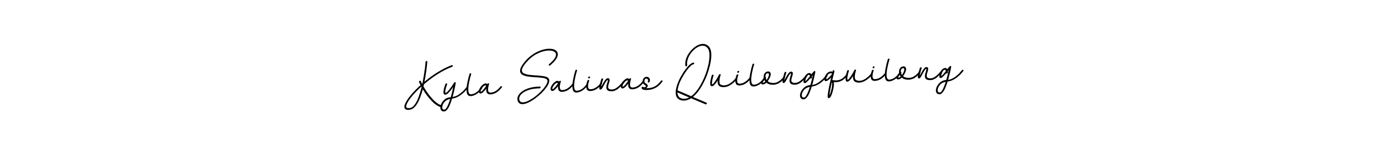 BallpointsItalic-DORy9 is a professional signature style that is perfect for those who want to add a touch of class to their signature. It is also a great choice for those who want to make their signature more unique. Get Kyla Salinas Quilongquilong name to fancy signature for free. Kyla Salinas Quilongquilong signature style 11 images and pictures png