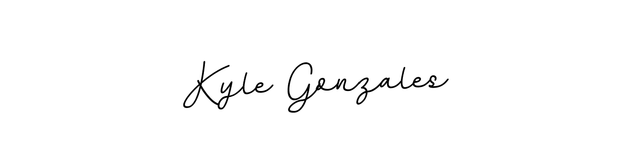 Kyle Gonzales stylish signature style. Best Handwritten Sign (BallpointsItalic-DORy9) for my name. Handwritten Signature Collection Ideas for my name Kyle Gonzales. Kyle Gonzales signature style 11 images and pictures png