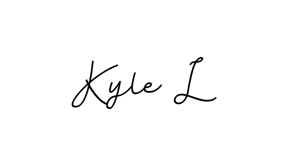 This is the best signature style for the Kyle L name. Also you like these signature font (BallpointsItalic-DORy9). Mix name signature. Kyle L signature style 11 images and pictures png