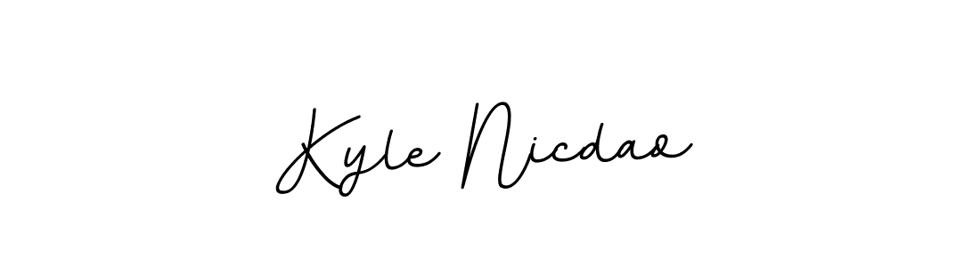 The best way (BallpointsItalic-DORy9) to make a short signature is to pick only two or three words in your name. The name Kyle Nicdao include a total of six letters. For converting this name. Kyle Nicdao signature style 11 images and pictures png