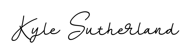 Personalize your online presence with Kyle Sutherland signature rendered in elegant BallpointsItalic-DORy9 font. Great for website footers and blogs. Kyle Sutherland signature style 11 images and pictures png