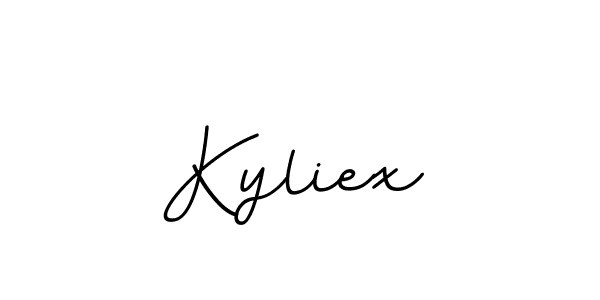 Use a signature maker to create a handwritten signature online. With this signature software, you can design (BallpointsItalic-DORy9) your own signature for name Kyliex. Kyliex signature style 11 images and pictures png