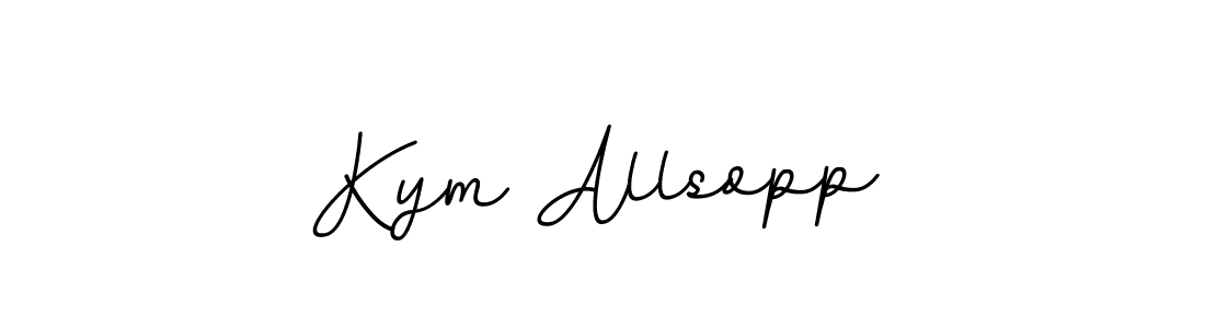 Design your own signature with our free online signature maker. With this signature software, you can create a handwritten (BallpointsItalic-DORy9) signature for name Kym Allsopp. Kym Allsopp signature style 11 images and pictures png