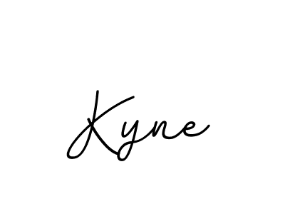 Use a signature maker to create a handwritten signature online. With this signature software, you can design (BallpointsItalic-DORy9) your own signature for name Kyne. Kyne signature style 11 images and pictures png