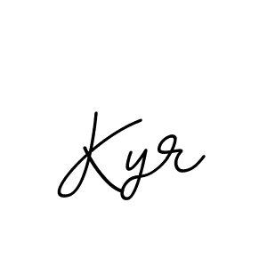 Create a beautiful signature design for name Kyr. With this signature (BallpointsItalic-DORy9) fonts, you can make a handwritten signature for free. Kyr signature style 11 images and pictures png