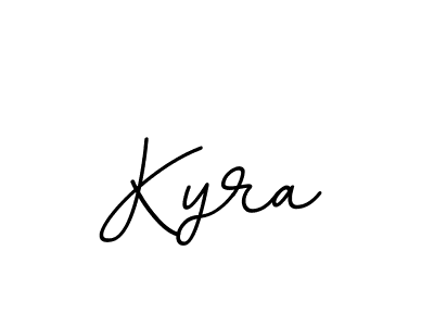 Make a beautiful signature design for name Kyra. With this signature (BallpointsItalic-DORy9) style, you can create a handwritten signature for free. Kyra signature style 11 images and pictures png