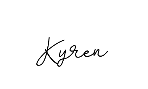 How to make Kyren name signature. Use BallpointsItalic-DORy9 style for creating short signs online. This is the latest handwritten sign. Kyren signature style 11 images and pictures png