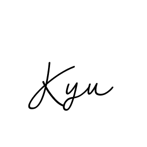 You should practise on your own different ways (BallpointsItalic-DORy9) to write your name (Kyu) in signature. don't let someone else do it for you. Kyu signature style 11 images and pictures png