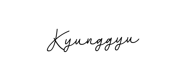 Design your own signature with our free online signature maker. With this signature software, you can create a handwritten (BallpointsItalic-DORy9) signature for name Kyunggyu. Kyunggyu signature style 11 images and pictures png