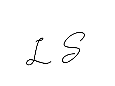 Create a beautiful signature design for name L  S. With this signature (BallpointsItalic-DORy9) fonts, you can make a handwritten signature for free. L  S signature style 11 images and pictures png