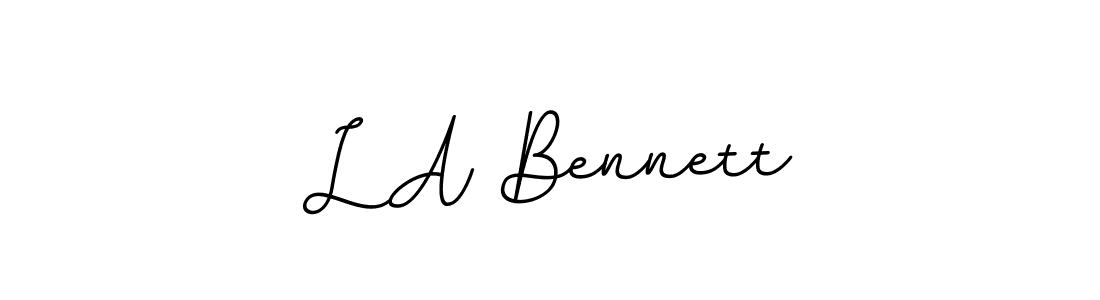 L A Bennett stylish signature style. Best Handwritten Sign (BallpointsItalic-DORy9) for my name. Handwritten Signature Collection Ideas for my name L A Bennett. L A Bennett signature style 11 images and pictures png