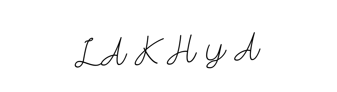 It looks lik you need a new signature style for name L A K H Y A. Design unique handwritten (BallpointsItalic-DORy9) signature with our free signature maker in just a few clicks. L A K H Y A signature style 11 images and pictures png
