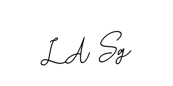 Make a beautiful signature design for name L A Sg. With this signature (BallpointsItalic-DORy9) style, you can create a handwritten signature for free. L A Sg signature style 11 images and pictures png