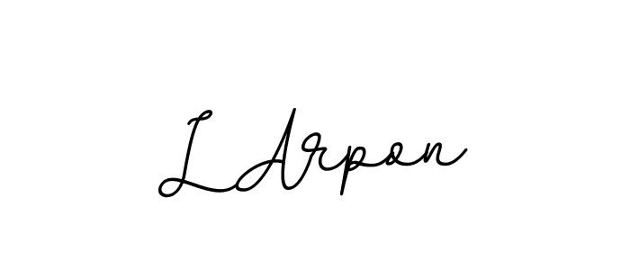 How to make L Arpon name signature. Use BallpointsItalic-DORy9 style for creating short signs online. This is the latest handwritten sign. L Arpon signature style 11 images and pictures png