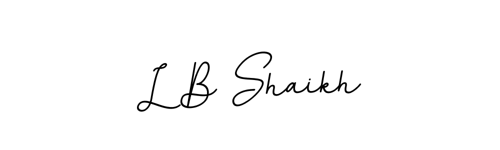 Use a signature maker to create a handwritten signature online. With this signature software, you can design (BallpointsItalic-DORy9) your own signature for name L B Shaikh. L B Shaikh signature style 11 images and pictures png