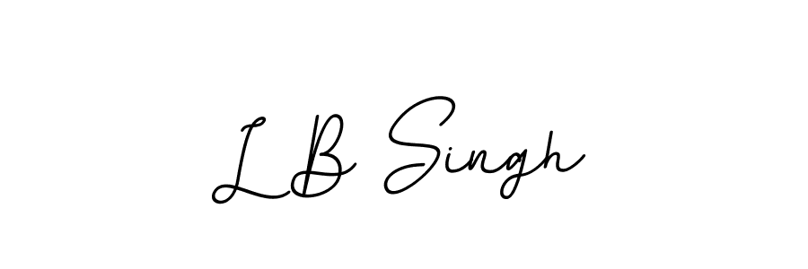 How to make L B Singh name signature. Use BallpointsItalic-DORy9 style for creating short signs online. This is the latest handwritten sign. L B Singh signature style 11 images and pictures png