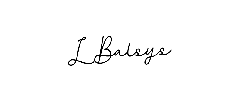 Use a signature maker to create a handwritten signature online. With this signature software, you can design (BallpointsItalic-DORy9) your own signature for name L Balsys. L Balsys signature style 11 images and pictures png