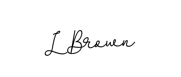Create a beautiful signature design for name L Brown. With this signature (BallpointsItalic-DORy9) fonts, you can make a handwritten signature for free. L Brown signature style 11 images and pictures png