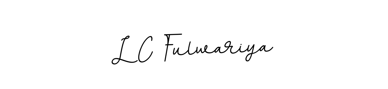 How to make L C Fulwariya name signature. Use BallpointsItalic-DORy9 style for creating short signs online. This is the latest handwritten sign. L C Fulwariya signature style 11 images and pictures png