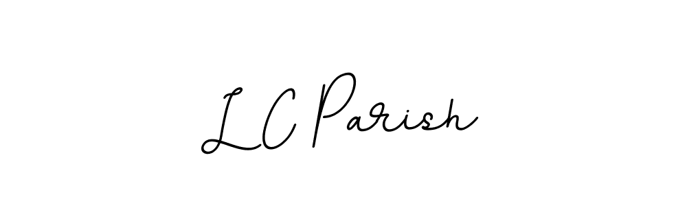 Use a signature maker to create a handwritten signature online. With this signature software, you can design (BallpointsItalic-DORy9) your own signature for name L C Parish. L C Parish signature style 11 images and pictures png