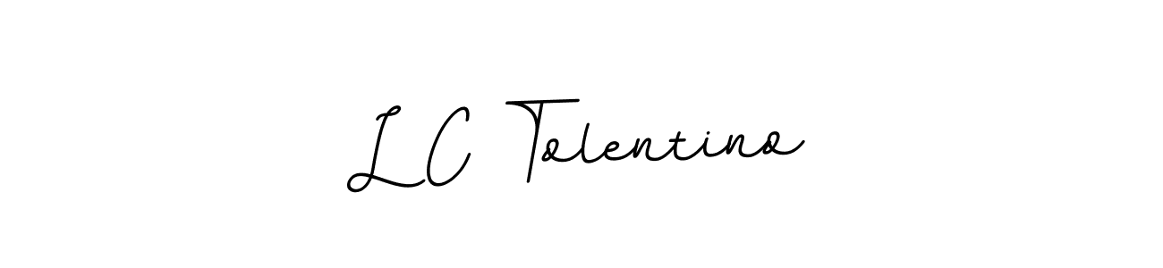 How to make L C Tolentino name signature. Use BallpointsItalic-DORy9 style for creating short signs online. This is the latest handwritten sign. L C Tolentino signature style 11 images and pictures png