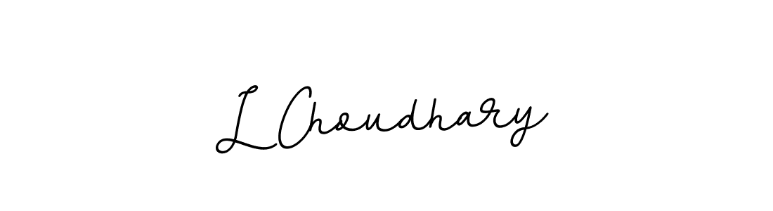 The best way (BallpointsItalic-DORy9) to make a short signature is to pick only two or three words in your name. The name L Choudhary include a total of six letters. For converting this name. L Choudhary signature style 11 images and pictures png