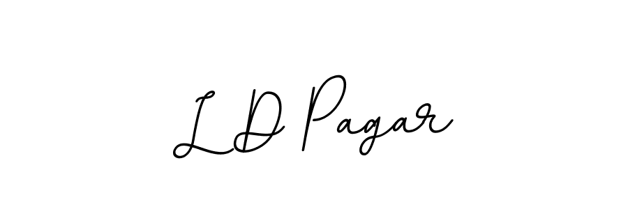 Make a beautiful signature design for name L D Pagar. With this signature (BallpointsItalic-DORy9) style, you can create a handwritten signature for free. L D Pagar signature style 11 images and pictures png