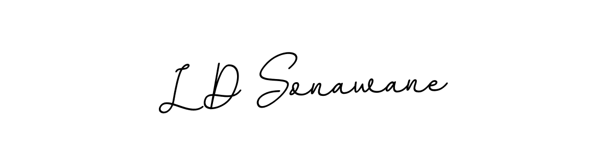 The best way (BallpointsItalic-DORy9) to make a short signature is to pick only two or three words in your name. The name L D Sonawane include a total of six letters. For converting this name. L D Sonawane signature style 11 images and pictures png