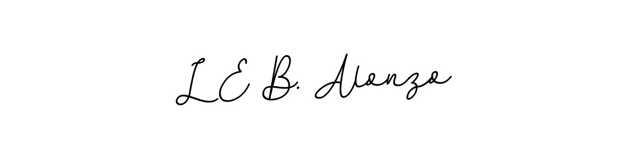 How to make L E B. Alonzo signature? BallpointsItalic-DORy9 is a professional autograph style. Create handwritten signature for L E B. Alonzo name. L E B. Alonzo signature style 11 images and pictures png