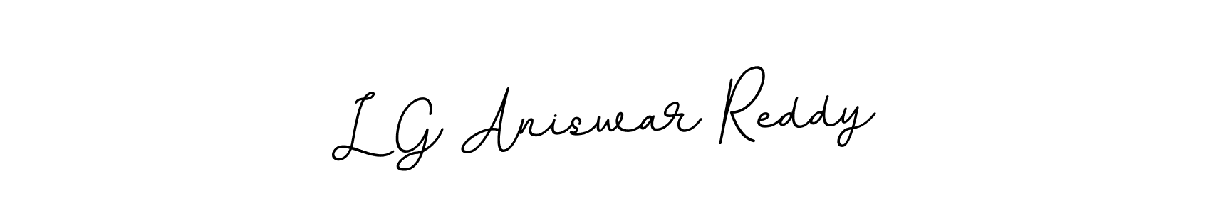 How to make L G Aniswar Reddy name signature. Use BallpointsItalic-DORy9 style for creating short signs online. This is the latest handwritten sign. L G Aniswar Reddy signature style 11 images and pictures png