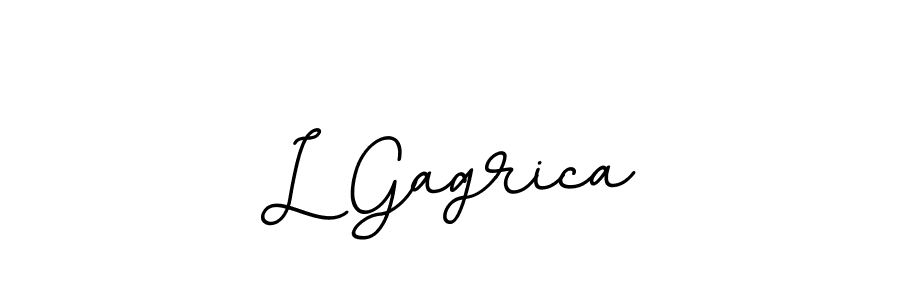 Create a beautiful signature design for name L Gagrica. With this signature (BallpointsItalic-DORy9) fonts, you can make a handwritten signature for free. L Gagrica signature style 11 images and pictures png