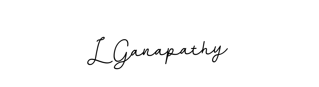 How to make L Ganapathy name signature. Use BallpointsItalic-DORy9 style for creating short signs online. This is the latest handwritten sign. L Ganapathy signature style 11 images and pictures png
