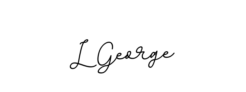 Design your own signature with our free online signature maker. With this signature software, you can create a handwritten (BallpointsItalic-DORy9) signature for name L George. L George signature style 11 images and pictures png