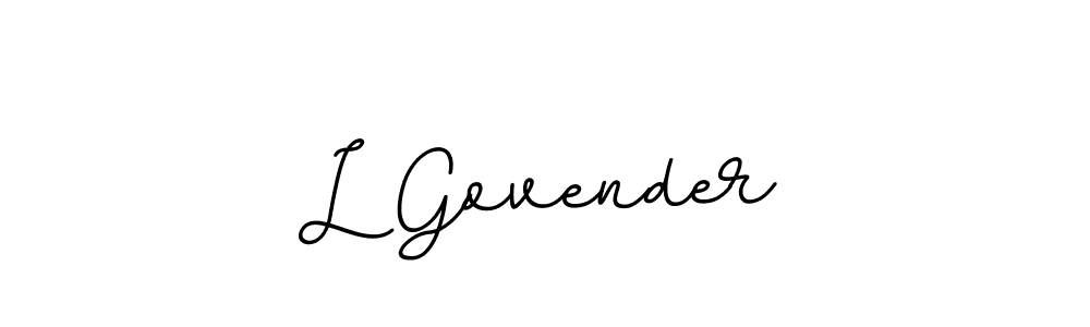 Create a beautiful signature design for name L Govender. With this signature (BallpointsItalic-DORy9) fonts, you can make a handwritten signature for free. L Govender signature style 11 images and pictures png